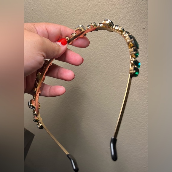 Green and Gold tone metallic headband NWOT - Picture 3 of 6